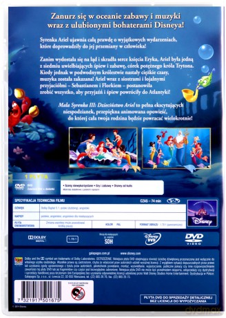 Mała Syrenka 3: Dzieciństwo Ariel (Disney) (Księżniczka) [DVD] 