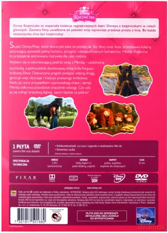 Merida Waleczna (Disney) (Księżniczka) [DVD] 