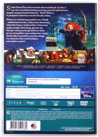 Merida Waleczna (Disney) (Księżniczka) [DVD] 