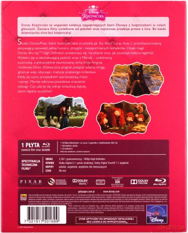 Merida Waleczna (Disney) (Księżniczka) [Blu-Ray]