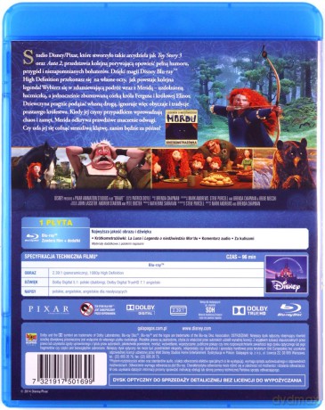 Merida Waleczna (Disney) (Księżniczka) [Blu-Ray]