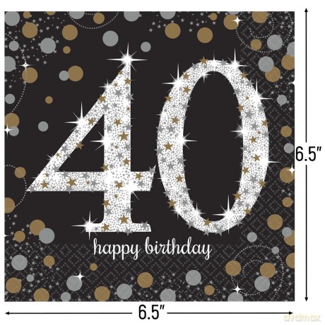 Serwetki Happy Birthday quot;30 quot;