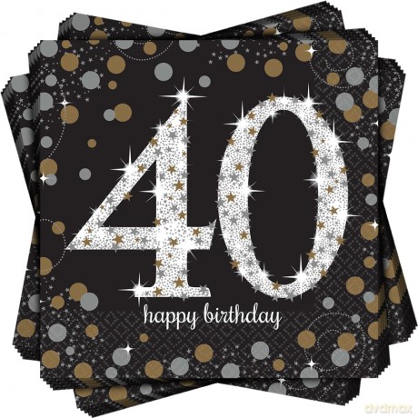 Serwetki Happy Birthday quot;30 quot;
