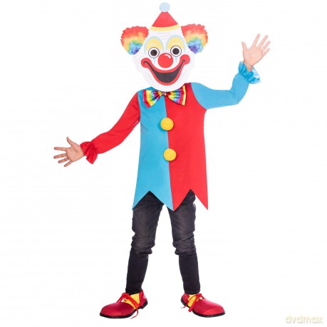 Strój Kostium Klaun z Wielką Głową Clown Horror
