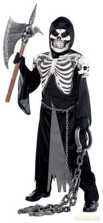 Strój na Halloween Efektowny Szkieletor Grabarz