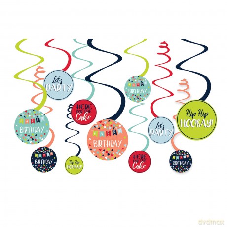 Świderki wiszące quot;Happy Birthday quot;