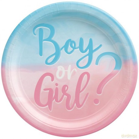 Talerzyki papierowe Boy or girl