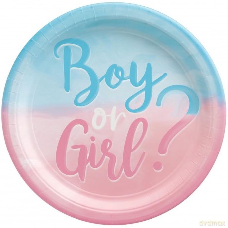 Talerzyki papierowe Boy or girl