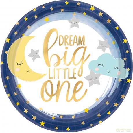 Talerzyki papierowe Dream big little one