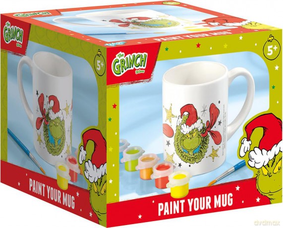 THE GRINCH POMALUJ SWÓJ KUBEK zestaw kreatywny kubek + farbki
