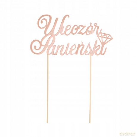 Topper na tort Wieczór Panieński rose gold 1szt. 512104