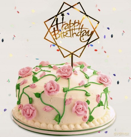 TOPPER ZLOTY Happy Birthday