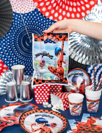 Torebki Miraculum Biedronka i Czarny Kot 8 szt