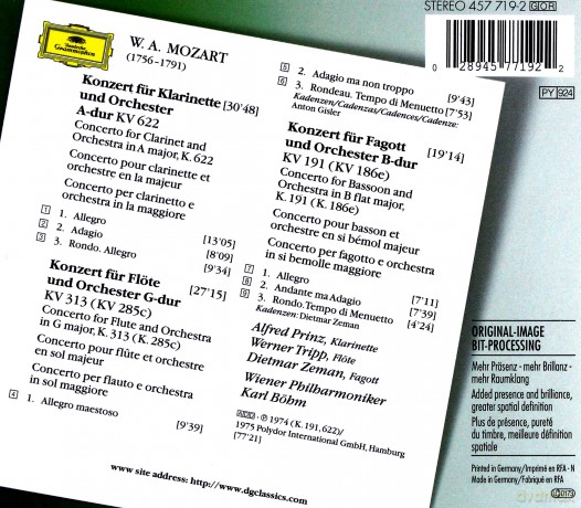 Wolfgang Amadeus Mozart: Wind Concertos [CD]