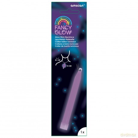 Wisiorek swiecacy fioletowy plastik 15 cm