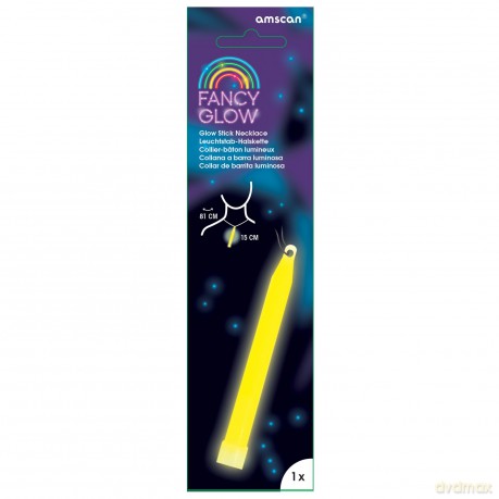 Wisiorek swiecacy zolty plastik 15 cm