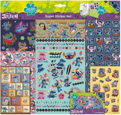 Zestaw 300 naklejek Stitch XL