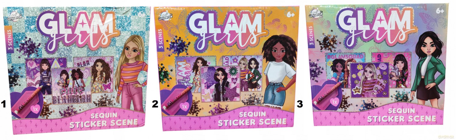 Zestaw Glam girls cekiny 20X22 Craft Universe