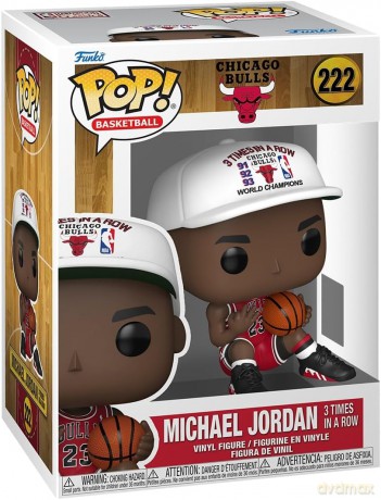 NBA Legends POP! Sports Vinyl Figure Chicago Bulls: Michael Jordan 3 Times in a Row 9 cm