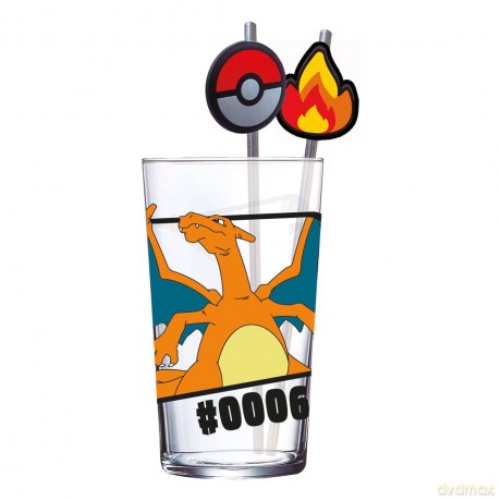 Pokemon Szklanka ze słomkami Charizard 480 ml