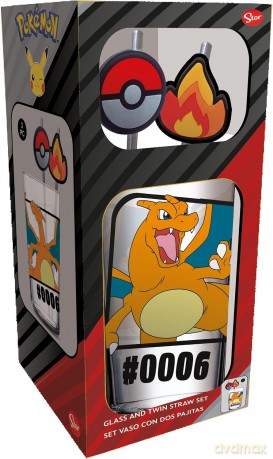 Pokemon Szklanka ze słomkami Charizard 480 ml