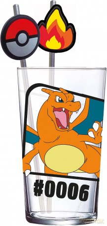 Pokemon Szklanka ze słomkami Charizard 480 ml