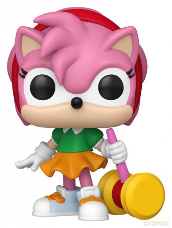 Sonic - The Hedgehog POP! Games Vinyl Figures Amy Rose with Piko Hammer  9 cm