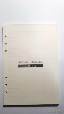 Kalendarz 2026 Wkład do Organizera Terminarz 14,5x21cm WKLORS-08-Weekly [KALENDARZ]