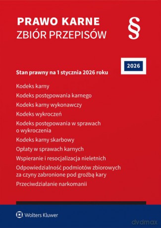 Prawo karne Zbiór przepisów. 2026 [KSIĄŻKA]