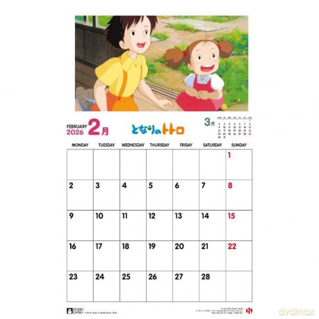 My Neighbor Totoro Calendar 2026 English Version