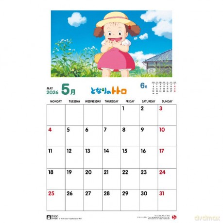 My Neighbor Totoro Calendar 2026 English Version