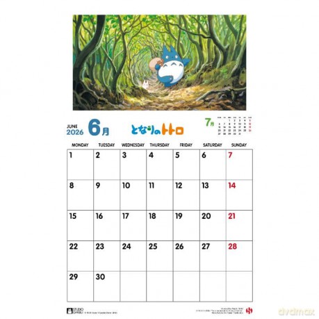 My Neighbor Totoro Calendar 2026 English Version
