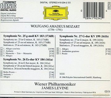 Wp Levine: Mozart:Sym 25 + [CD]