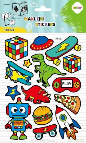 Naklejki 3D Pop Up Cool Toys 146x240