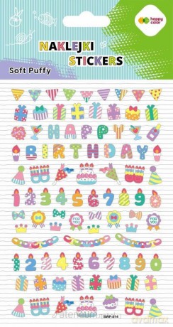 Naklejki 3D Soft Puffy Birthday110x205