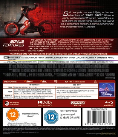 Disney's Tron Ares [Blu-Ray 4K]+[Blu-Ray]