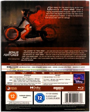 Disney's Tron Ares [Blu-Ray 4K]+[Blu-Ray]