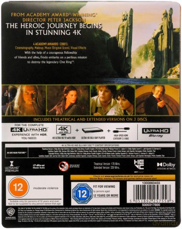 Władca Pierścieni: Drużyna Pierścienia (steelbook) [Blu-Ray 4K]