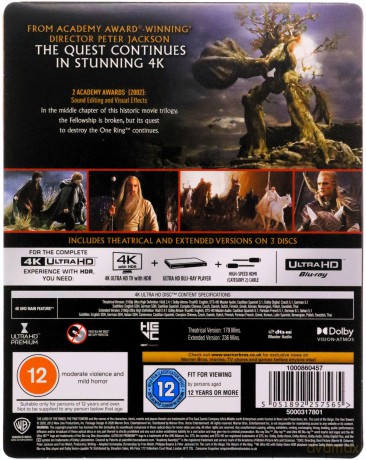 Władca Pierścieni: Dwie wieże (steelbook) [3xBlu-Ray 4K]