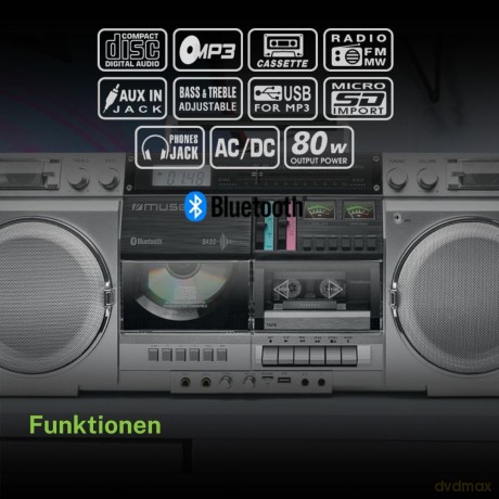 Boombox M-380 GBS srebrny