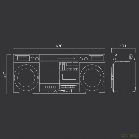Boombox M-380 GBS srebrny