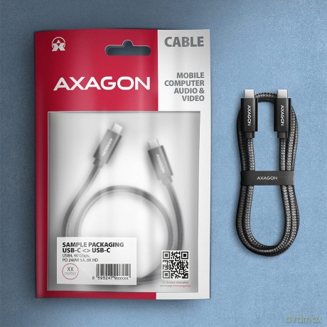 BUCM4X-CM05AB Kabel USB-C - USB-C, USB4 Gen 3x2 0.5m, PD 240W, 8K HD, ALU, oplot Czarny