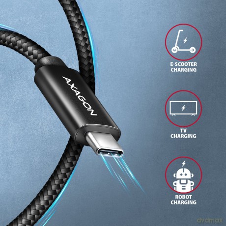 BUCM4X-CM05AB Kabel USB-C - USB-C, USB4 Gen 3x2 0.5m, PD 240W, 8K HD, ALU, oplot Czarny
