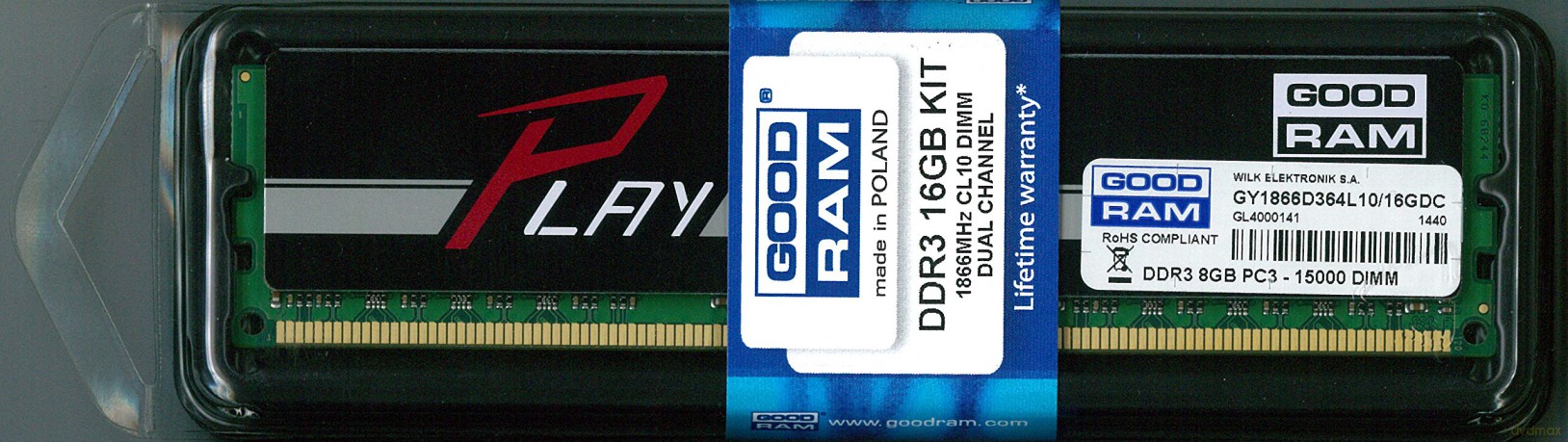 DDR3 PLAY 16GB/1866 (2*8GB) BLACK 10-11-10-30