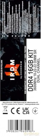 DDR4 IRDM X 16/2666 (2*8GB) 16-18-18 Czarny