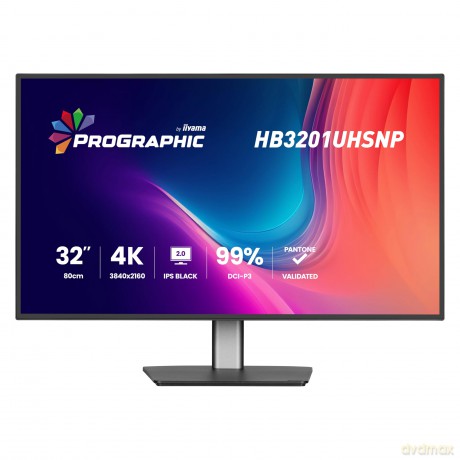 Monitor 31.5 cala ProGraphic HB3201UHSNP-B1 4K,IPS BLACK 2.0,450cd,VESA USB-c dock(PD:96W),HDMI,DP,DAISY/CHAIN,4xUSB,RJ45,3000:1,sRGB:100%,DCI-P3:99%,