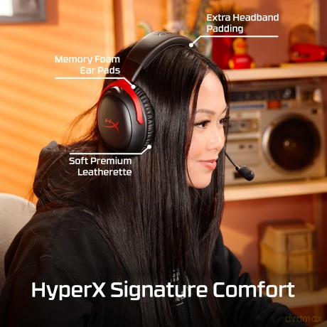 Słuchawki HyperX Cloud III bezprzewodowe czarne gaming A59YZAA