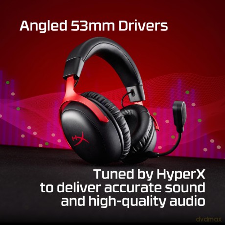 Słuchawki HyperX Cloud III bezprzewodowe czarne gaming A59YZAA