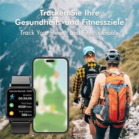 Smartwatch LCD, BT5.2 IP68, różowy