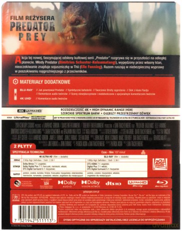 Predator: Strefa zagrożenia (steelbook) [Blu-Ray 4K]+[Blu-Ray]